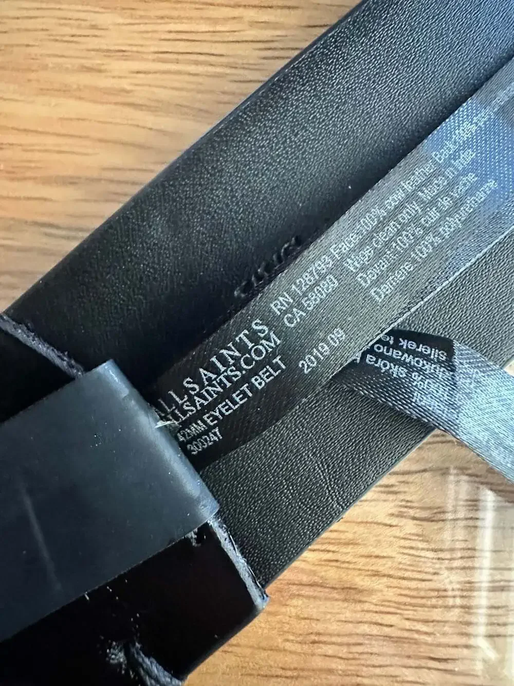 AllSaints 42mm Eyelet Grommet Leather Belt